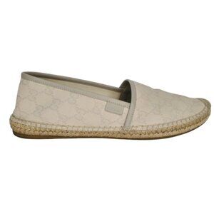 Gucci GG Supreme Monogram Canvas Slip On Espadrille Flats
